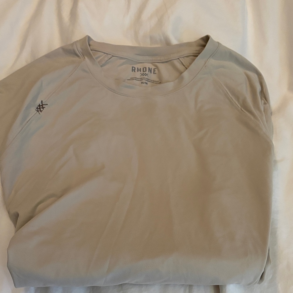 Rhone Long Sleeve Beige Tee